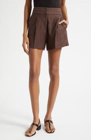 Veronica Beard Haina Linen Blend Shorts