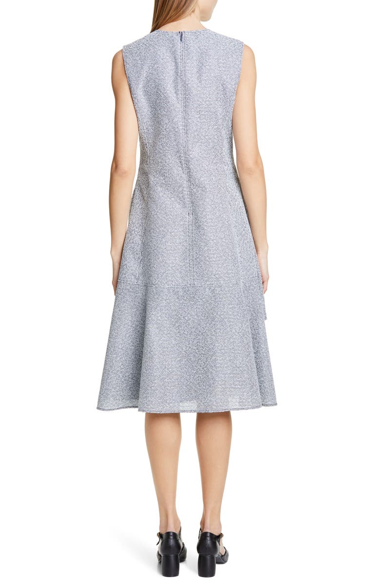 Adeam Ruffle Hem Tweed Dress, Alternate, color, 