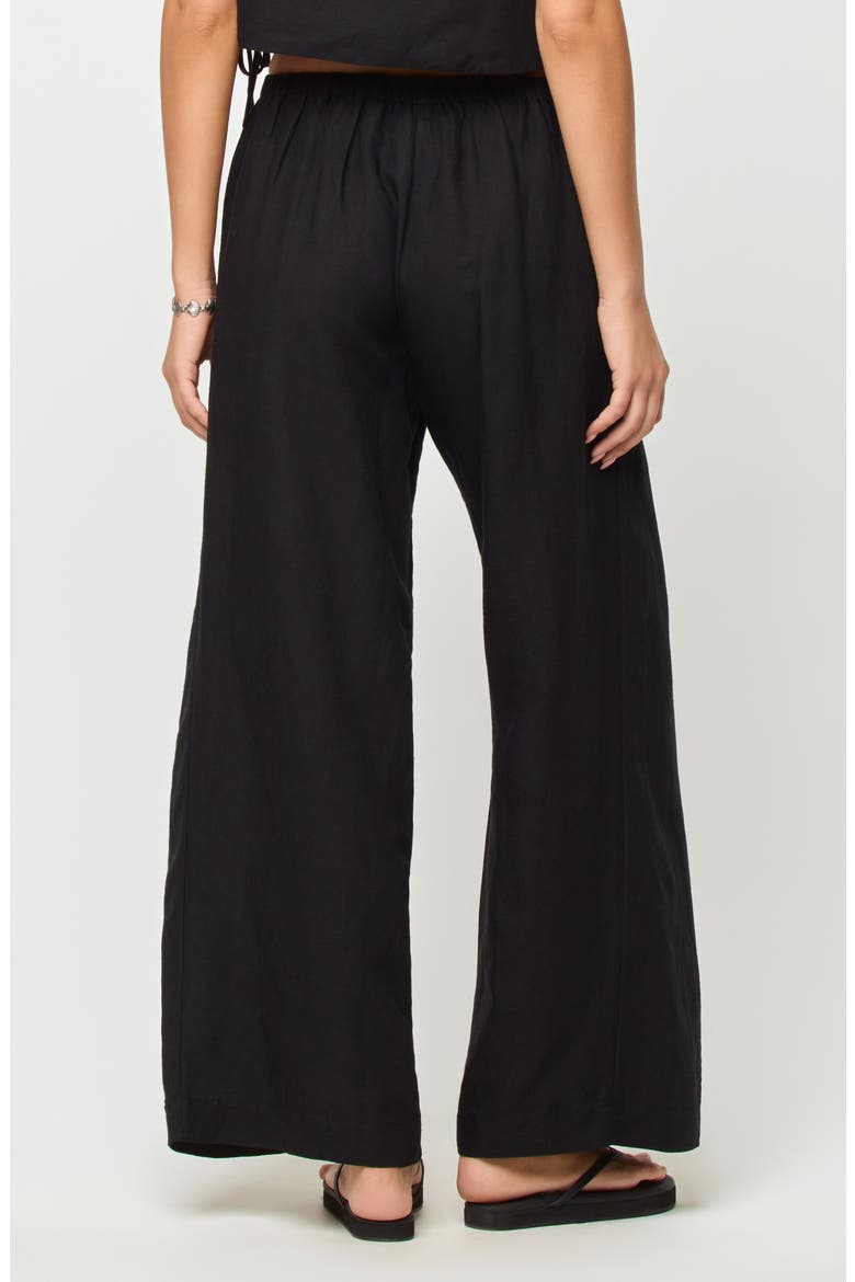 Rylee Wide Leg Cover-Up Pants, Alternate, color, BLACK