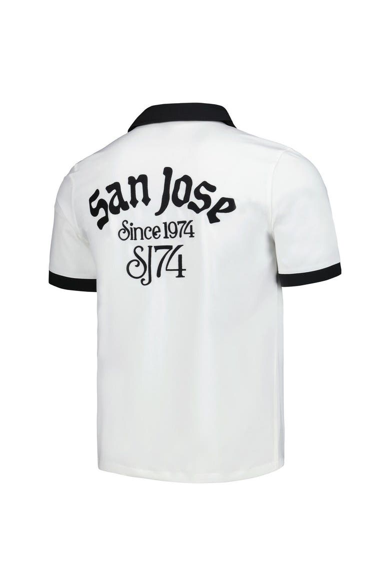 Men's The Wild Collective  White San Jose Earthquakes Bowler Button-Up Shirt, Alternate, color, White