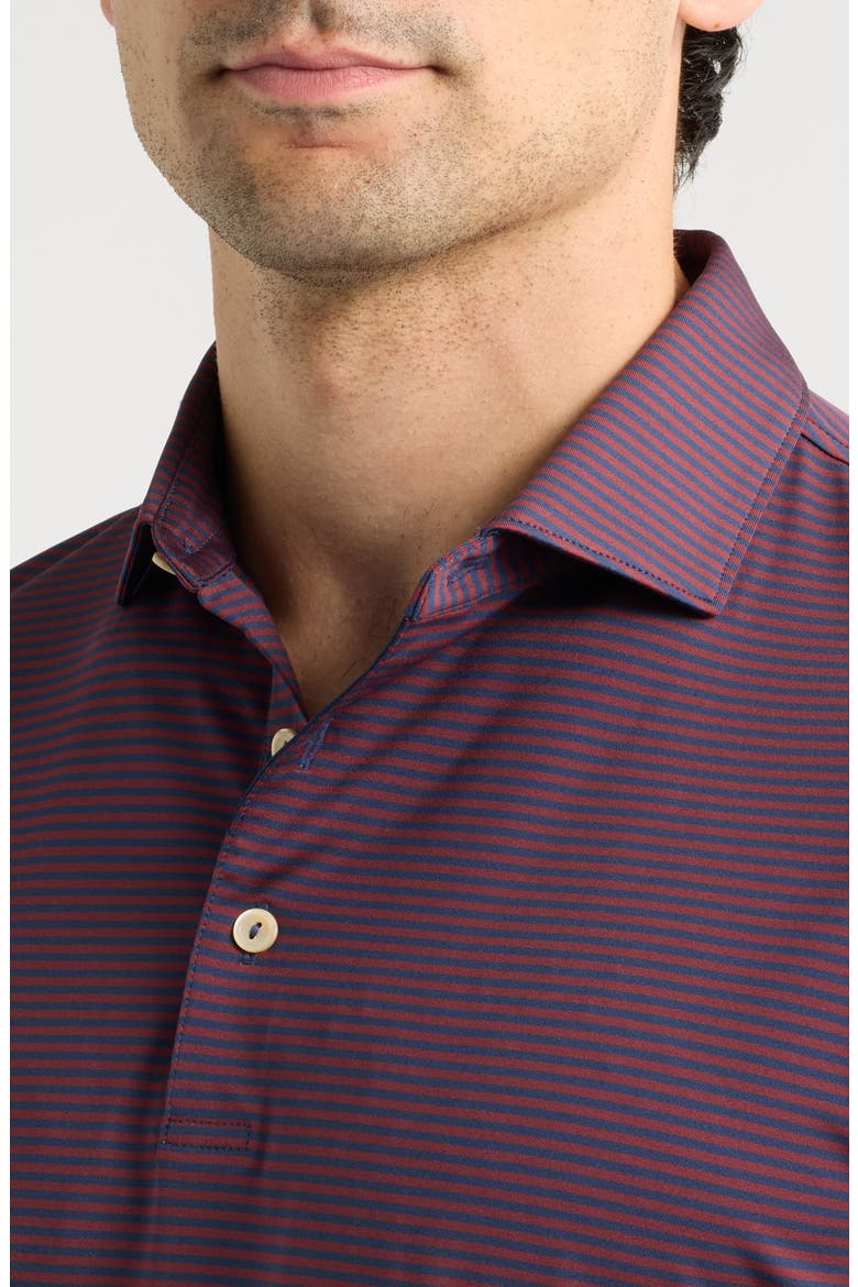 Hales Stripe Summer Comfort Performance Jersey Polo, Alternate, color, NAVY / BORDEAUX