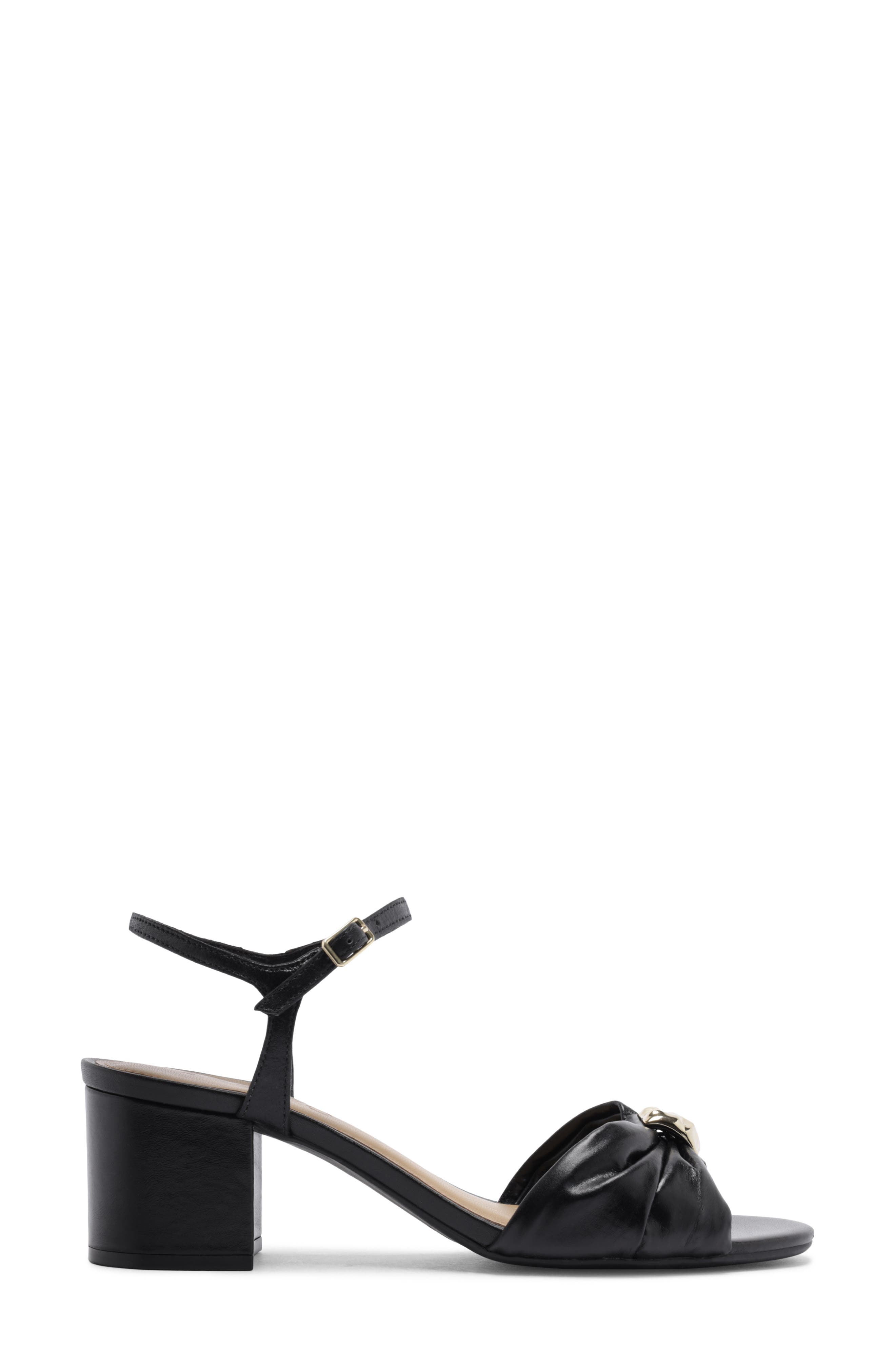 Juliette Ankle Strap Sandal, Alternate, color, BLACK
