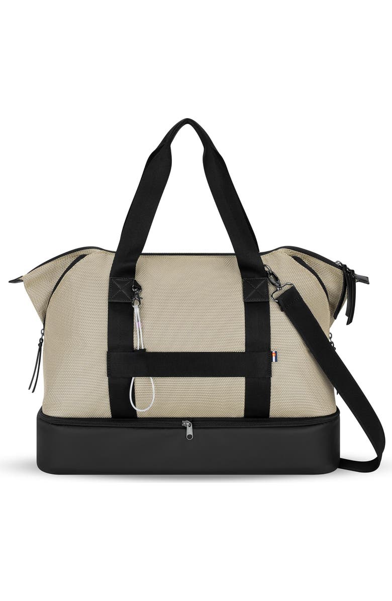 Sherpani Boston Anti Theft Travel Tote Bag with Removable Shoe Compartment, Alternate, color, Straw