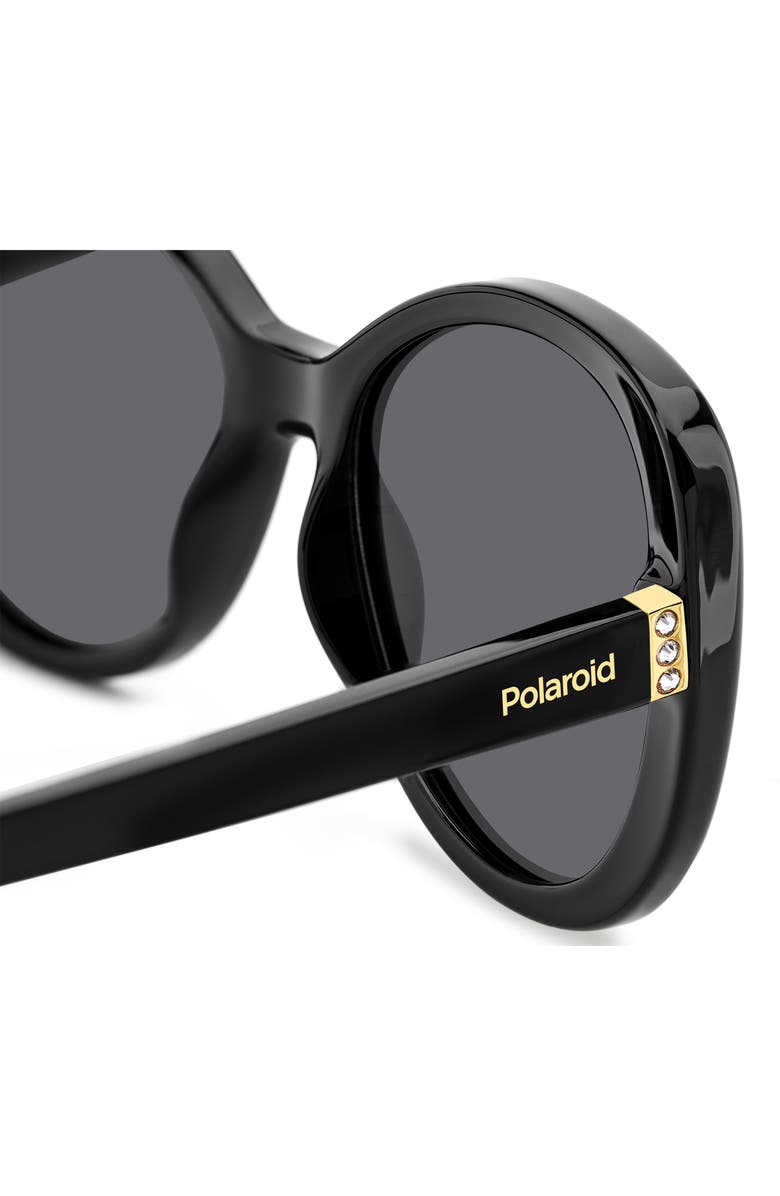 Polaroid 55mm Polarized Round Sunglasses, Alternate, color, 