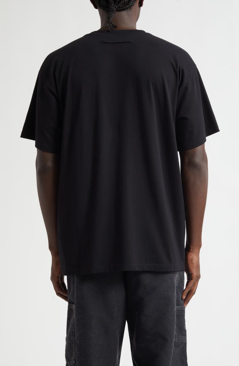 MM6 Maison Margiela Trompe l'Oeil Taped Numeric Logo Graphic T-Shirt, Alternate, color, Black