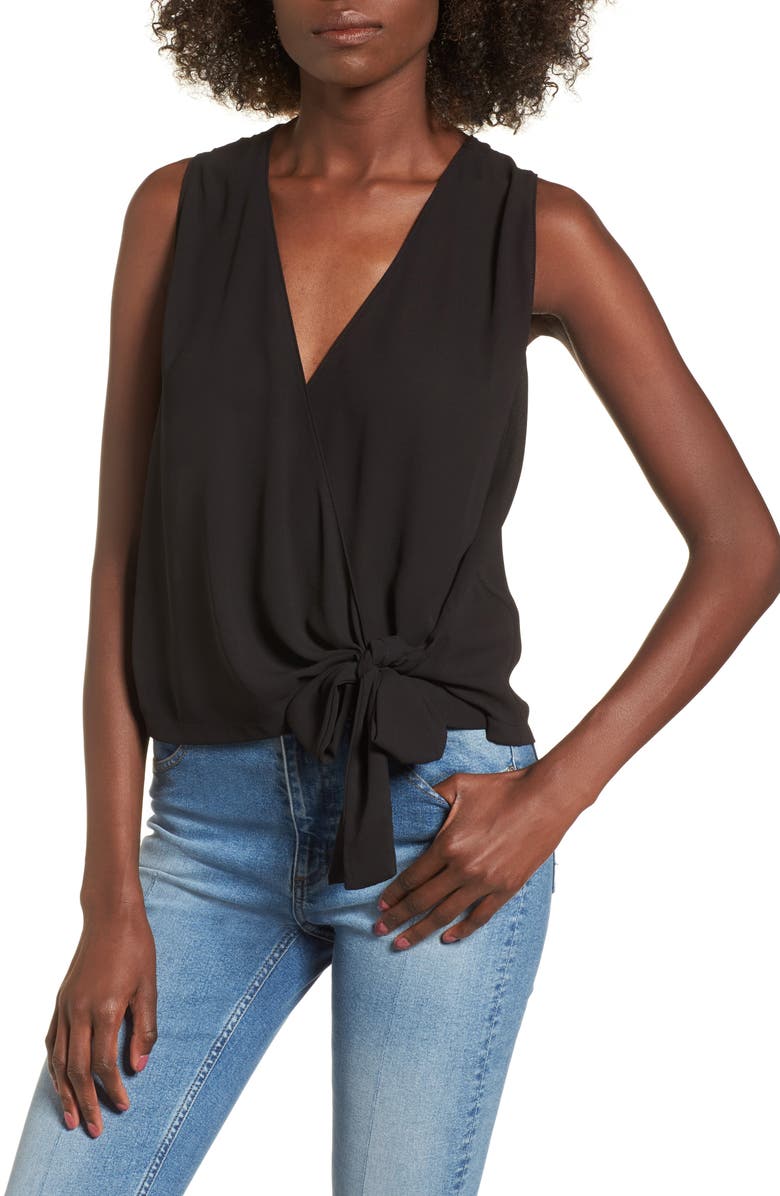 All in Favor Wrap Tank, Main, color, 