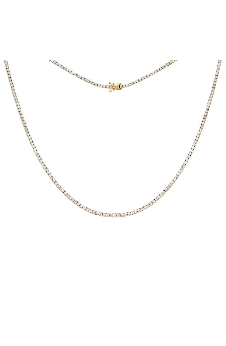 BY ADINA EDEN 3 Carat Diamond Four Prong Tennis Necklace 14K, Main, color, 14K Gold - 3 Carat / 16 Inch