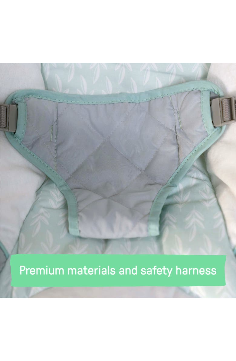 INGENUITY Cozy Spot Soothing Baby Bouncer with Wooden Toy Arch, Alternate, color, Multicolored