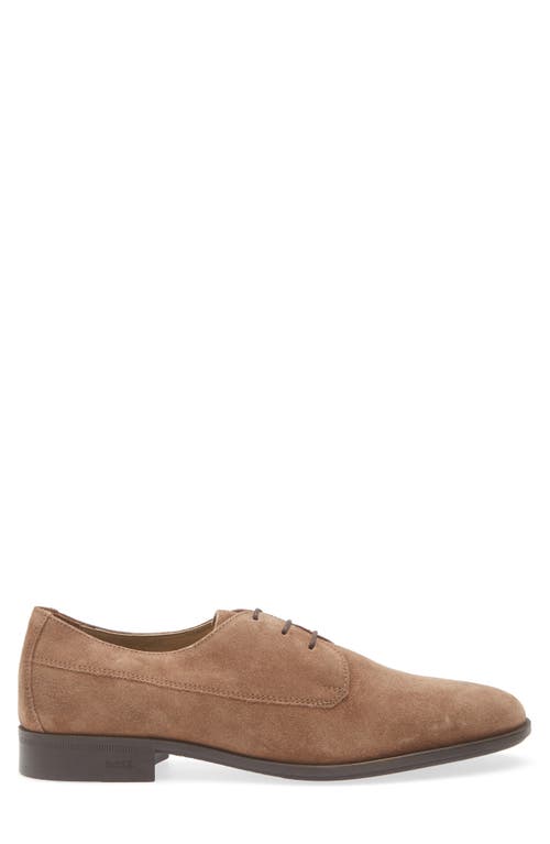 Hugo Boss Suede Derby Shoes In Brown