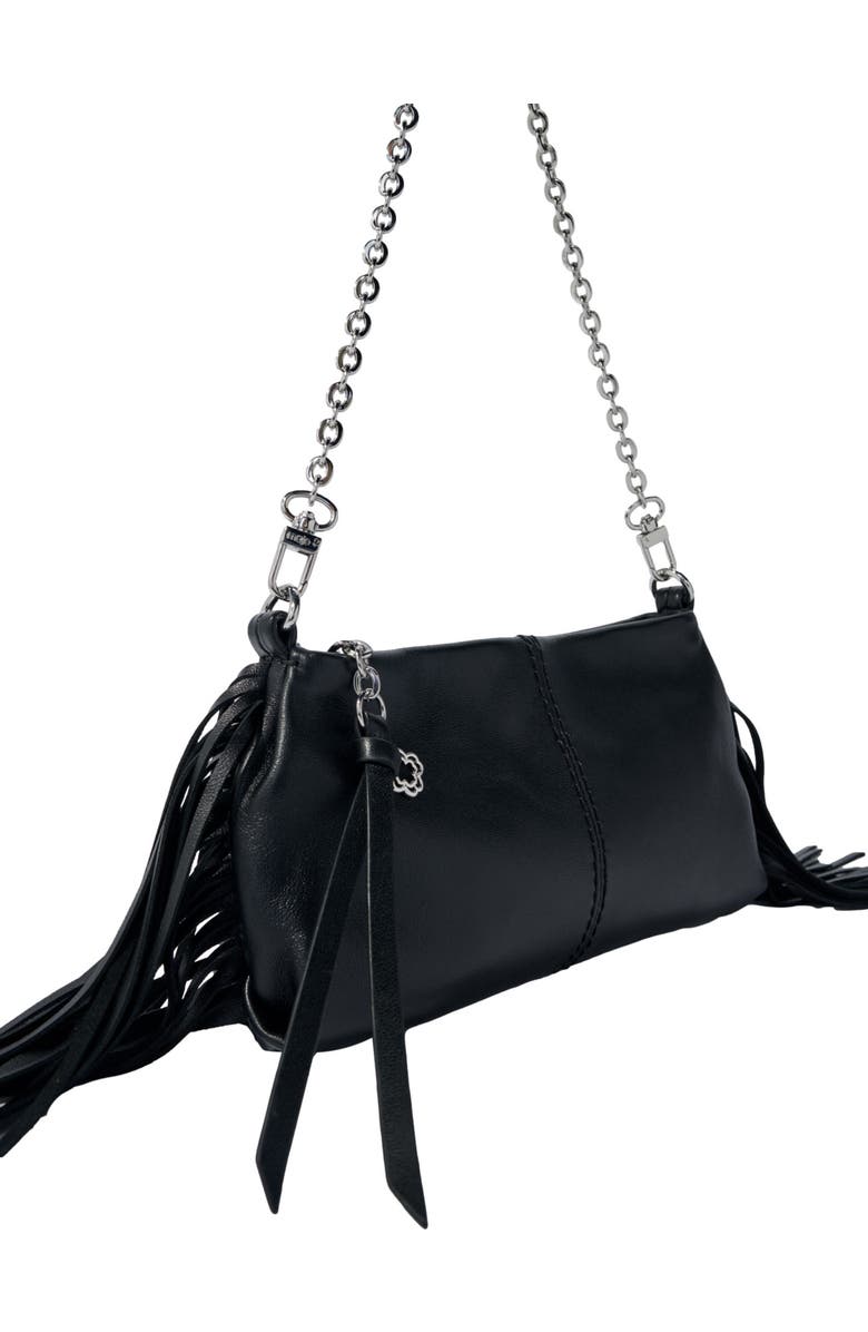 maje Miss M plain leather clutch bag, Alternate, color,