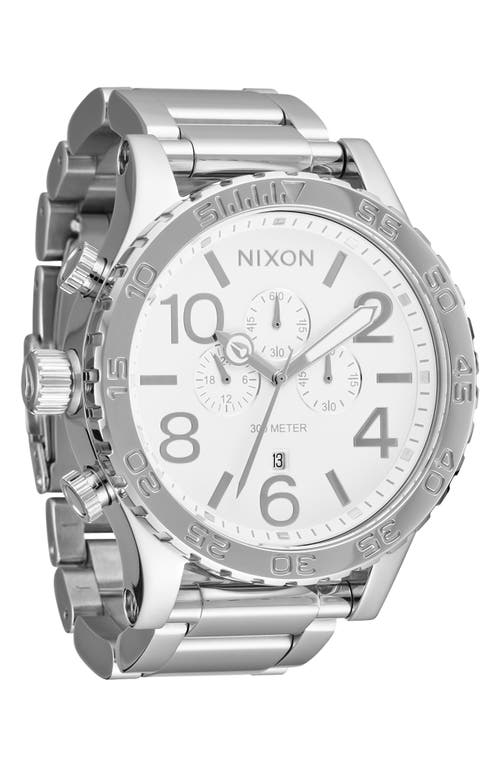 Nixon 51-30 Chronograph Bracelet Watch, 51mm In White