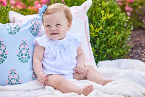 Little English Kids' Smocked Bishop Bubble In White
