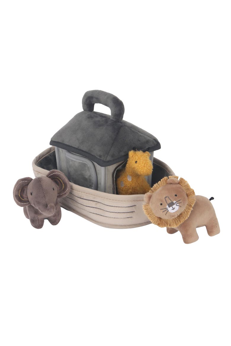 Baby Noah Interactive Plush Boat/Ark with Stuffed Animal Toys, Alternate, color, Taupe