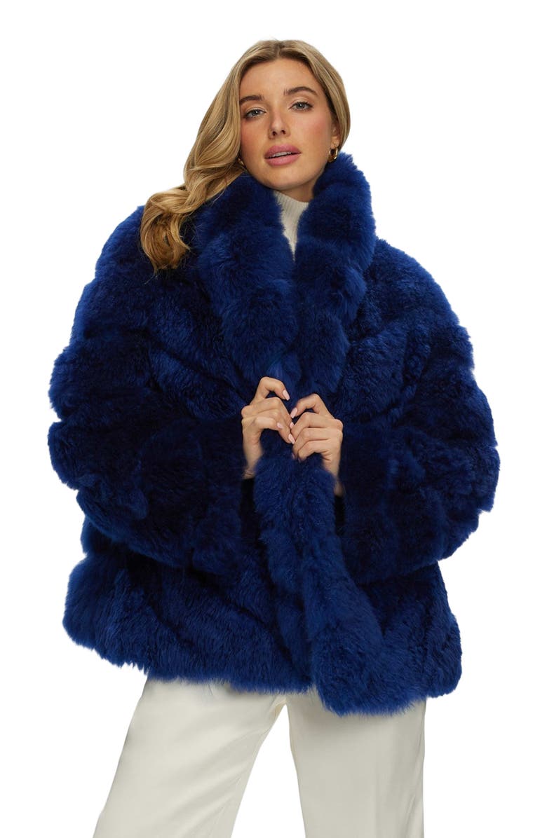 GORSKI Select Cashmere Goat Diagonal Jacket, Alternate, color, Royal Blue