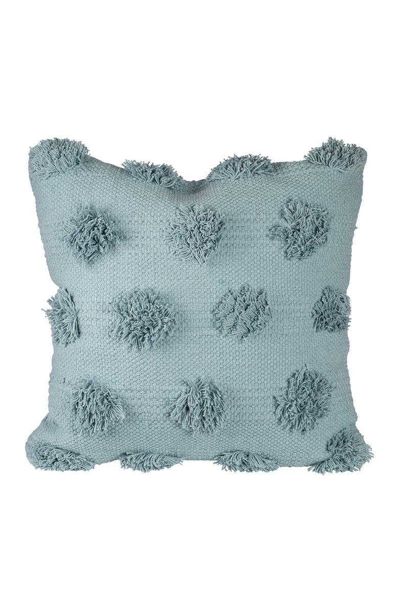 HOME ESSENTIALS AND BEYOND Blue Textured Dot Pillow - 20" x 20", Main, color,