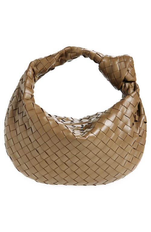 Bottega Veneta Teen Jodie Intrecciato Leather Hobo In Pinecone Gold