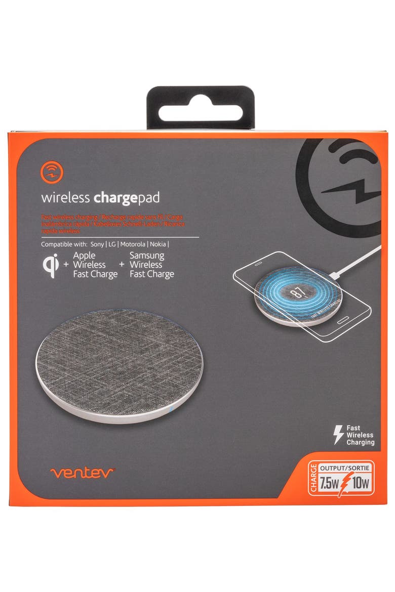 10W ULTRAFAST Wireless Chargepad, Alternate, color, Gray