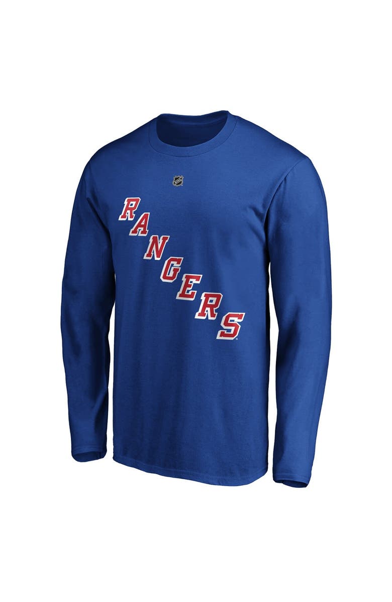 FANATICS Men's Fanatics Branded Alexis Lafrenière Blue New York Rangers Authentic Stack Name & Number Long Sleeve T-Shirt, Alternate, color, Blue