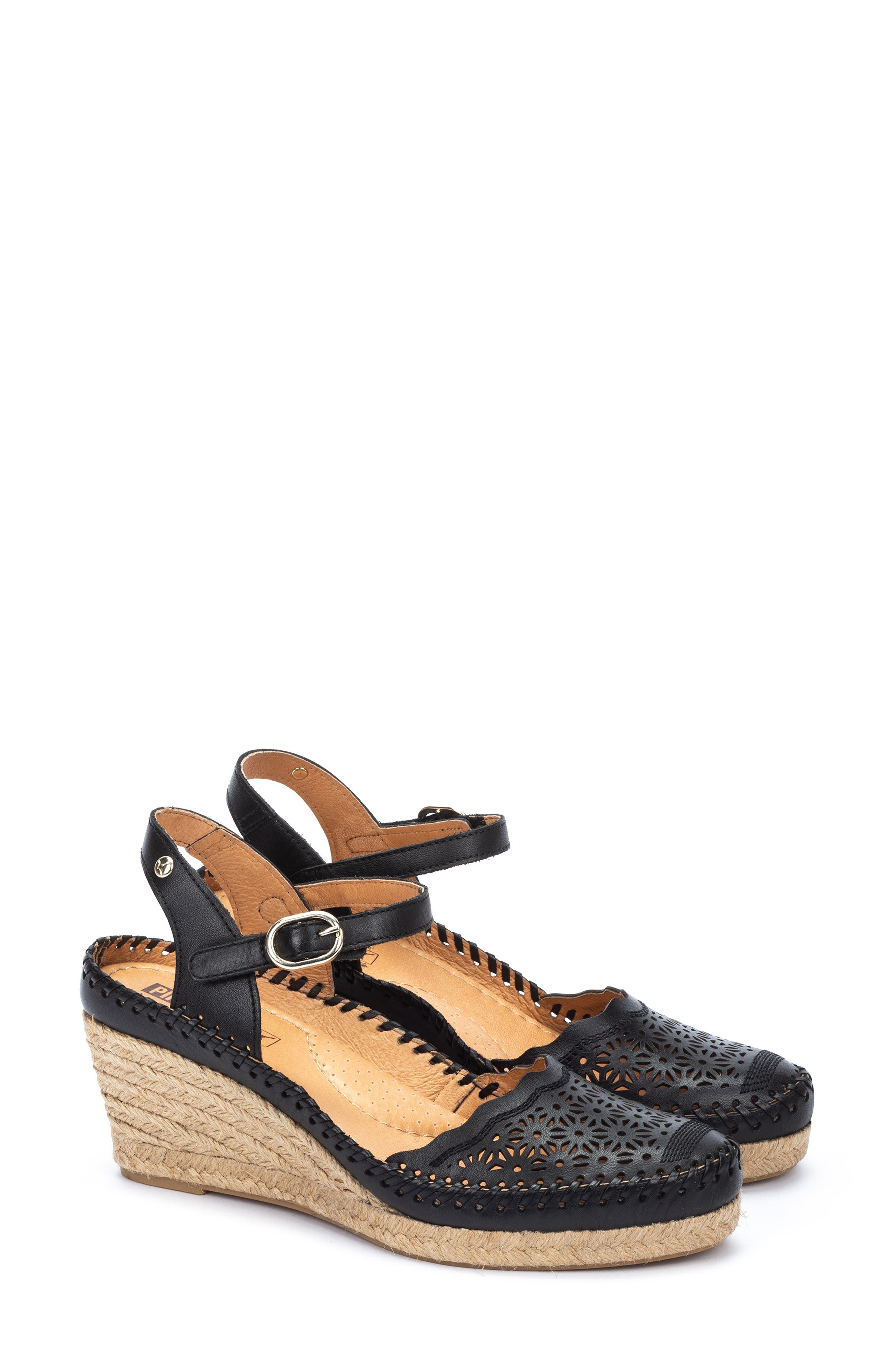 PIKOLINOS Vila Espadrille Wedge, Main, color, Black