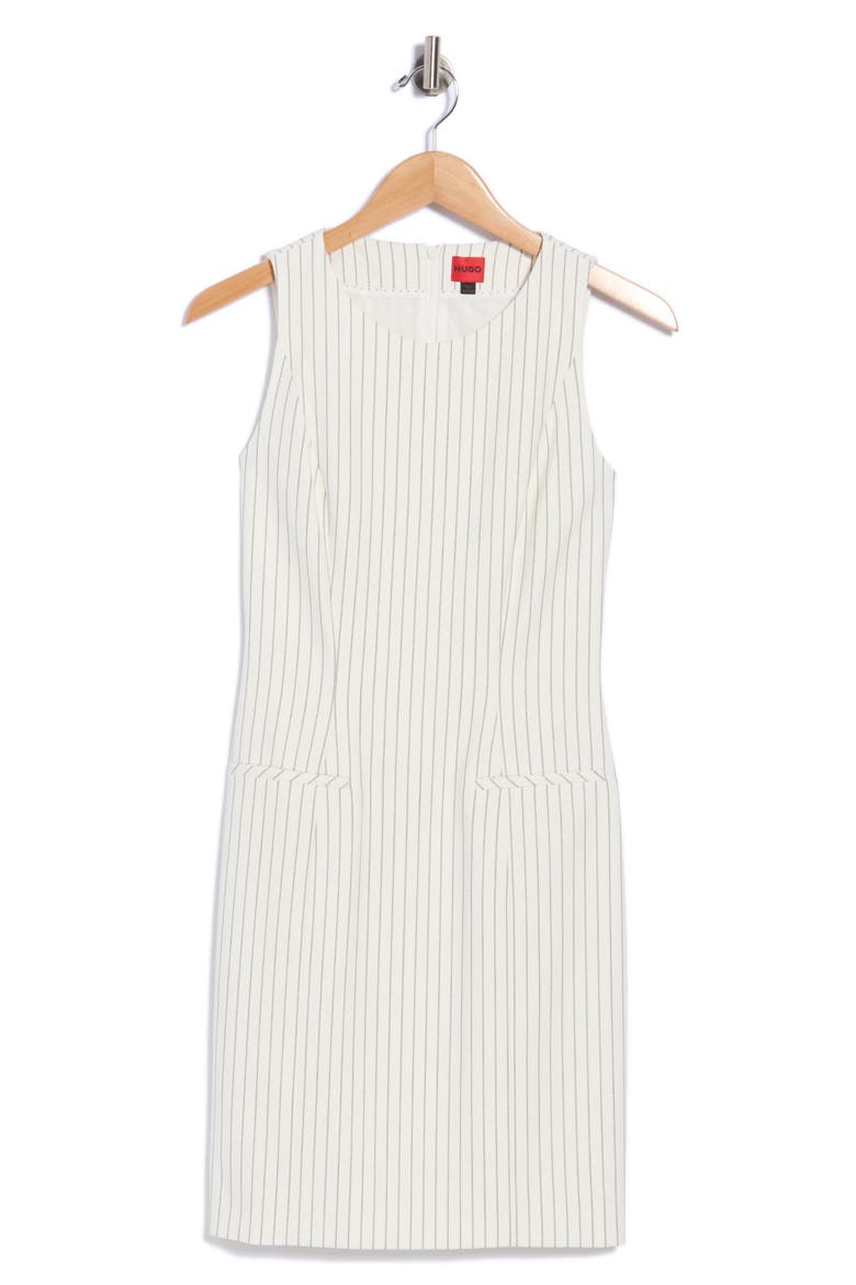 Pinstripe Sleeveless Sheath Dress, Main, color, OPEN MISCELLANEOUS