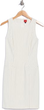 BOSS Pinstripe Sleeveless Sheath Dress