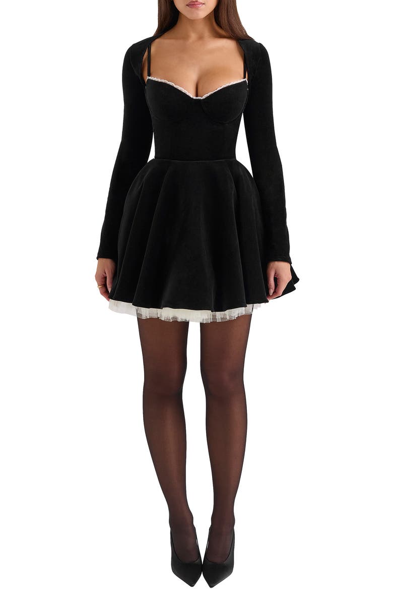 Harmony Velvet Bolero, Main, color, BLACK