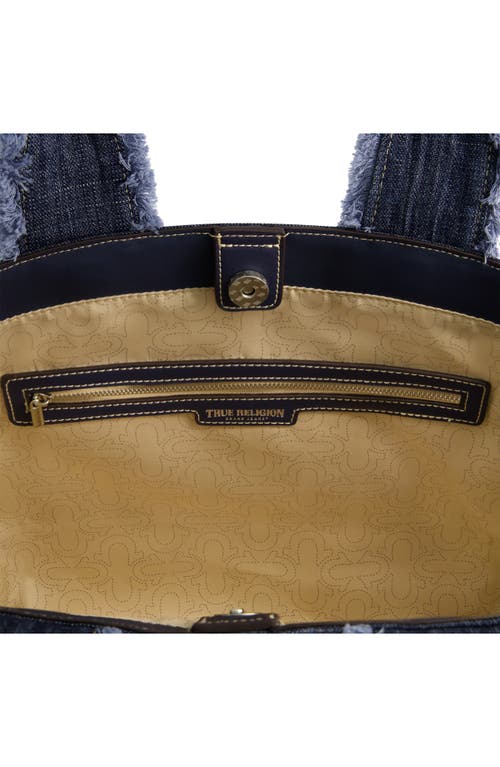 Shop True Religion Frayed Handle Denim Tote