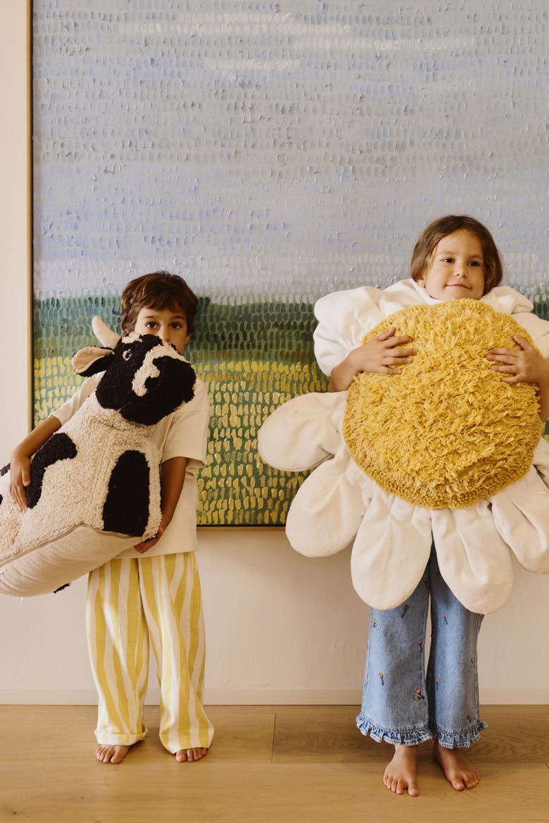 Pouf Cow Lola, Alternate, color, Natural, Coffee, Black