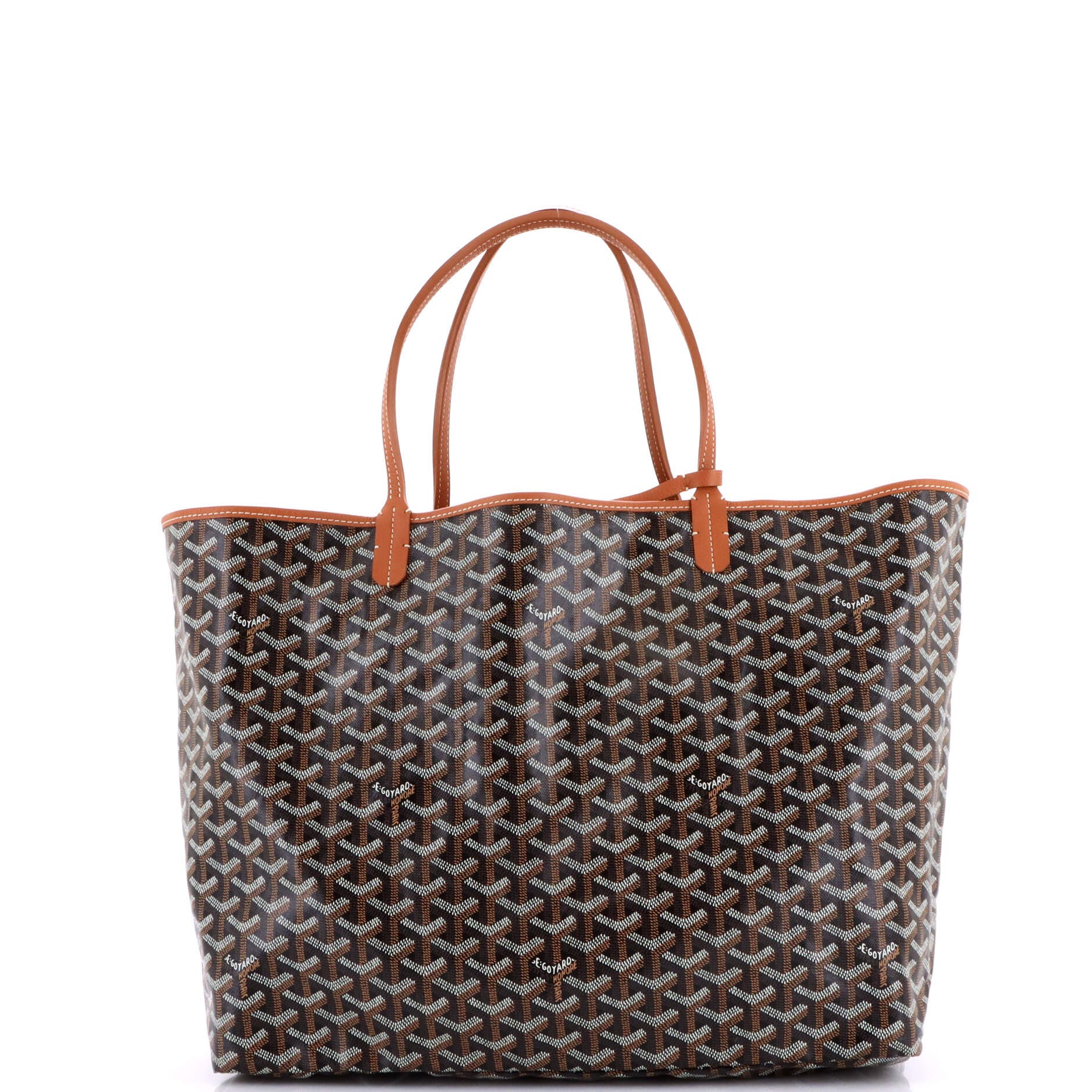 Pre-Owned Goyard Saint Louis Tote Coated Canvas GM, Alternate, color, Brown