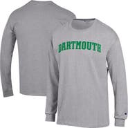 Champion Men's Champion Heather Gray Dartmouth Big Green Basic Arch Long Sleeve T-Shirt