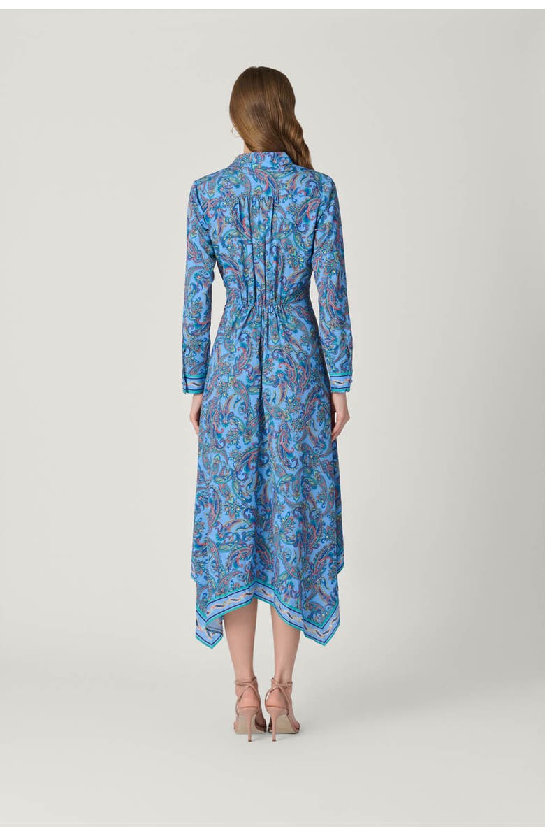Shoshanna Adair Pelotas Border Paisley Dress, Alternate, color, Blue Multi