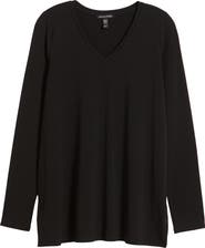 Eileen Fisher Long Sleeve V-Neck Tunic Top
