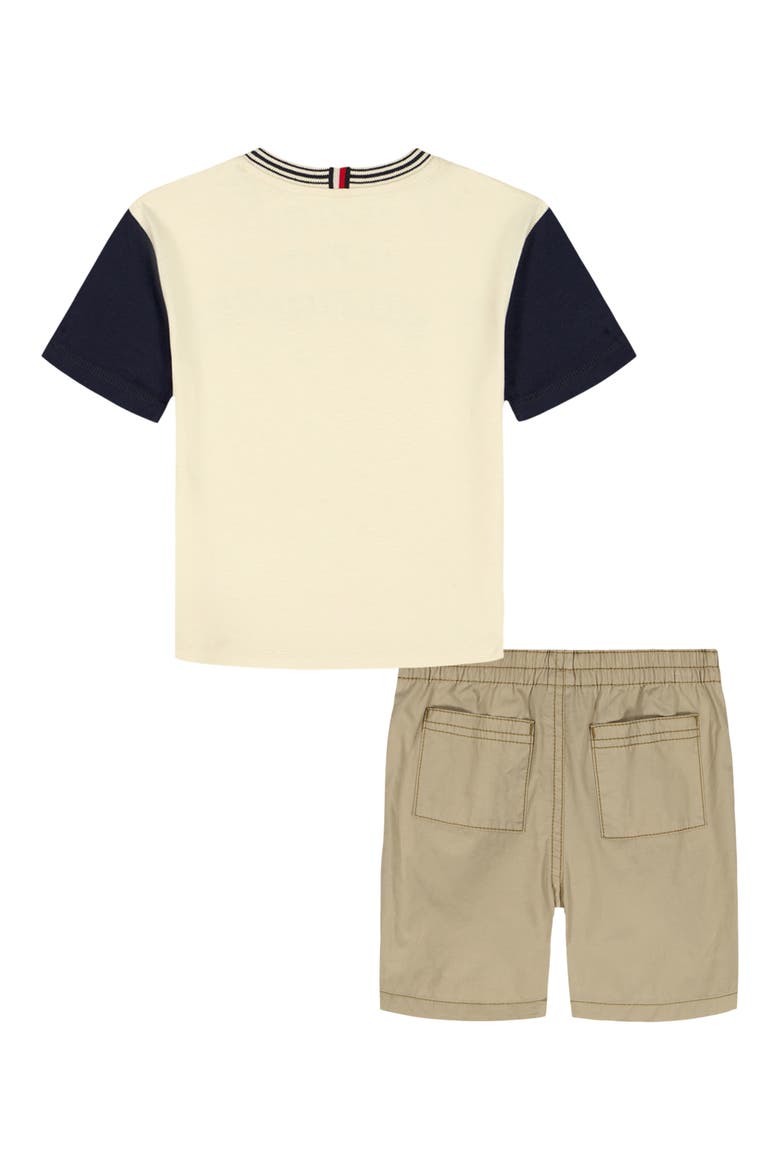 Logo Graphic T-Shirt & Cargo Shorts Set, Alternate, color, BEIGE