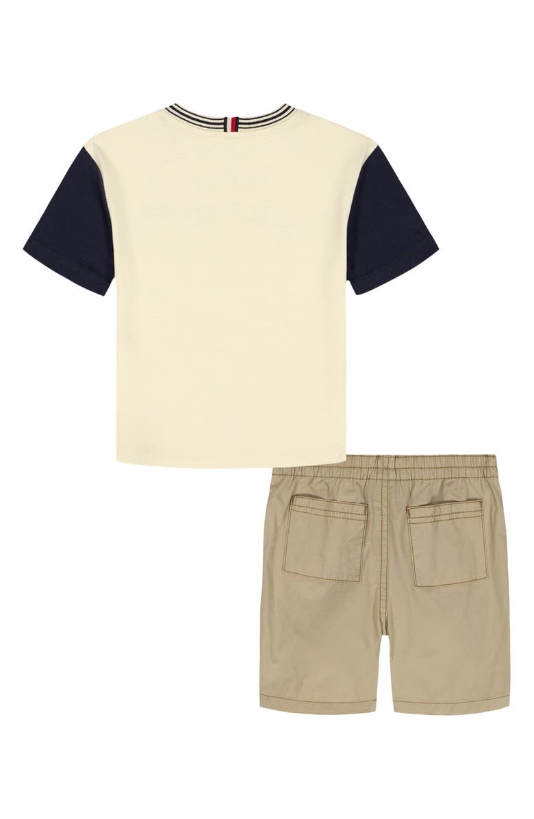 Tommy Hilfiger Logo Graphic T-Shirt & Cargo Shorts Set, Alternate, color, Beige