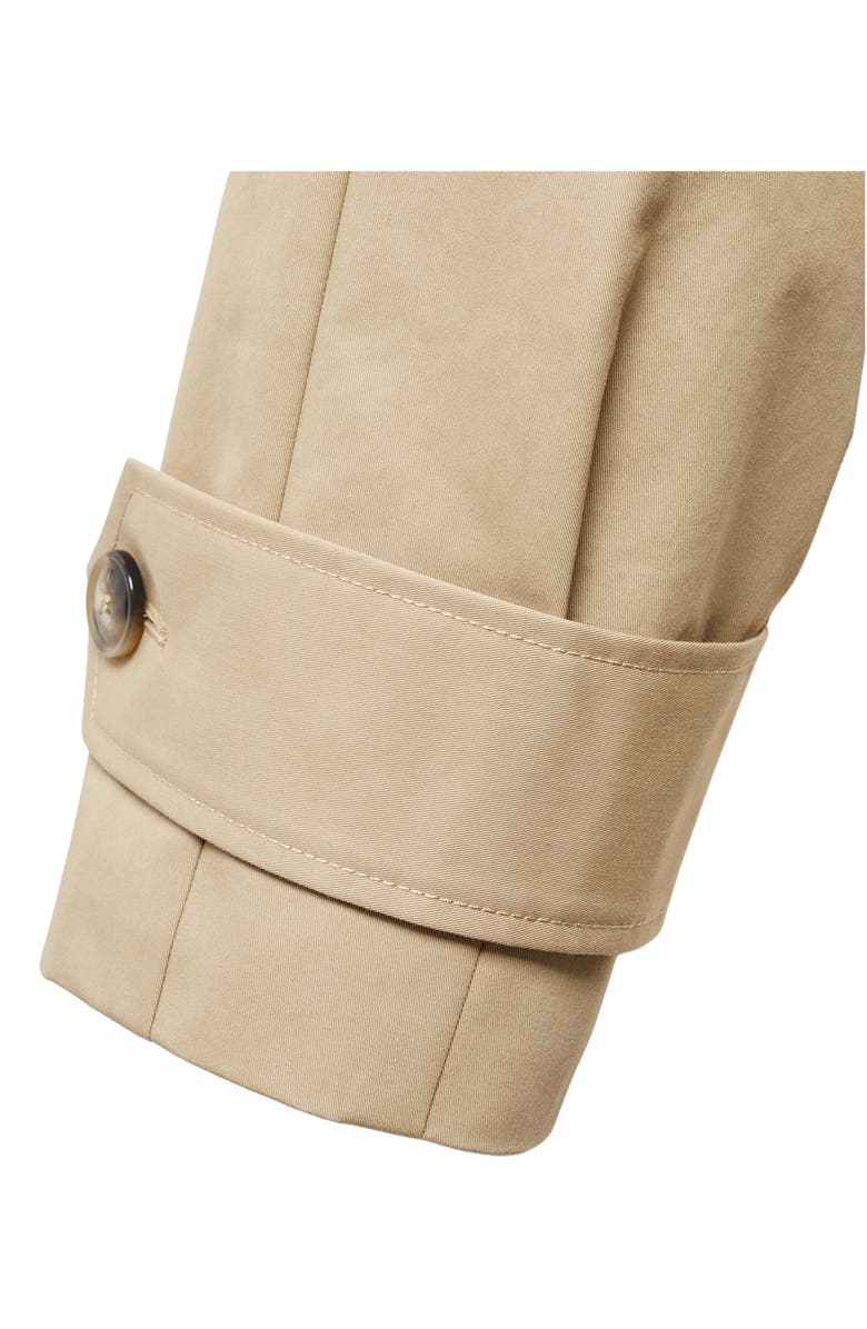 MANGO Double Breasted Crop Trench Coat, Alternate, color, 