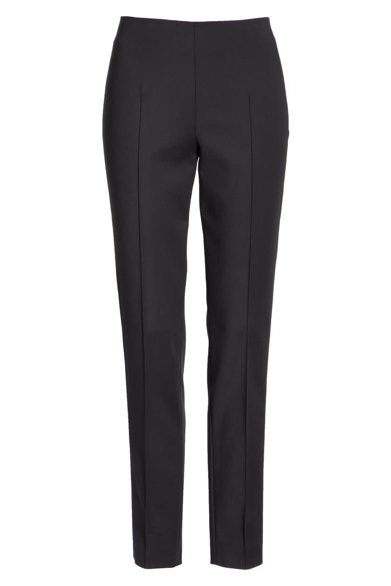 Melissa Slim Techno Cotton Blend Pants, Alternate, color, BLACK