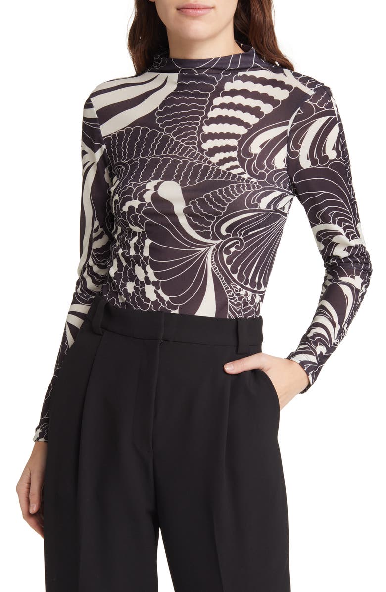 Ted Baker London Emberr Grown On Skinny Long Sleeve Top, Main, color, 