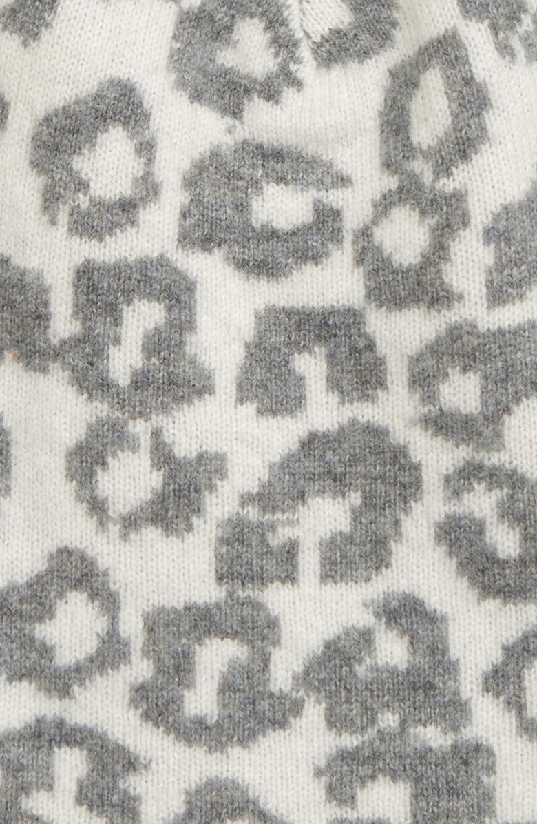 Halogen<sup>®</sup> Leopard Print Wool & Cashmere Beanie, Alternate, color, 