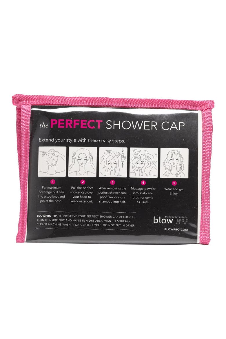 Perfect Oversized Shower Cap, Alternate, color, CHEVRON