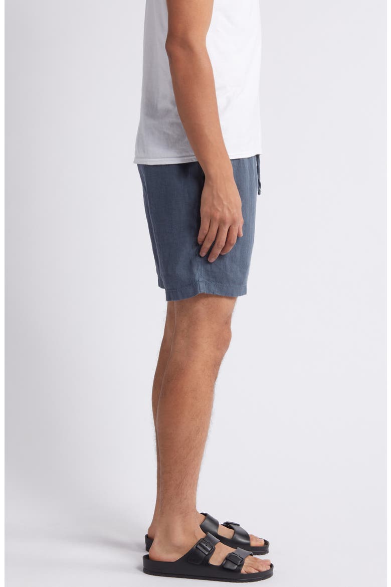 Essential Linen Shorts, Alternate, color, LOOK OUT NAVY