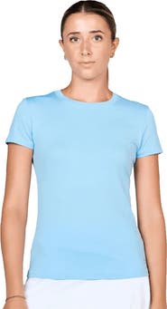 Sofibella UV Colors Short Sleeve Womens Tennis Shirt