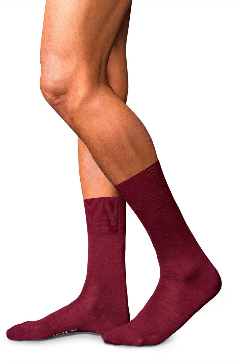 No. 6 Merino Wool Blend Dress Socks, Main, color, BAROLO-8596