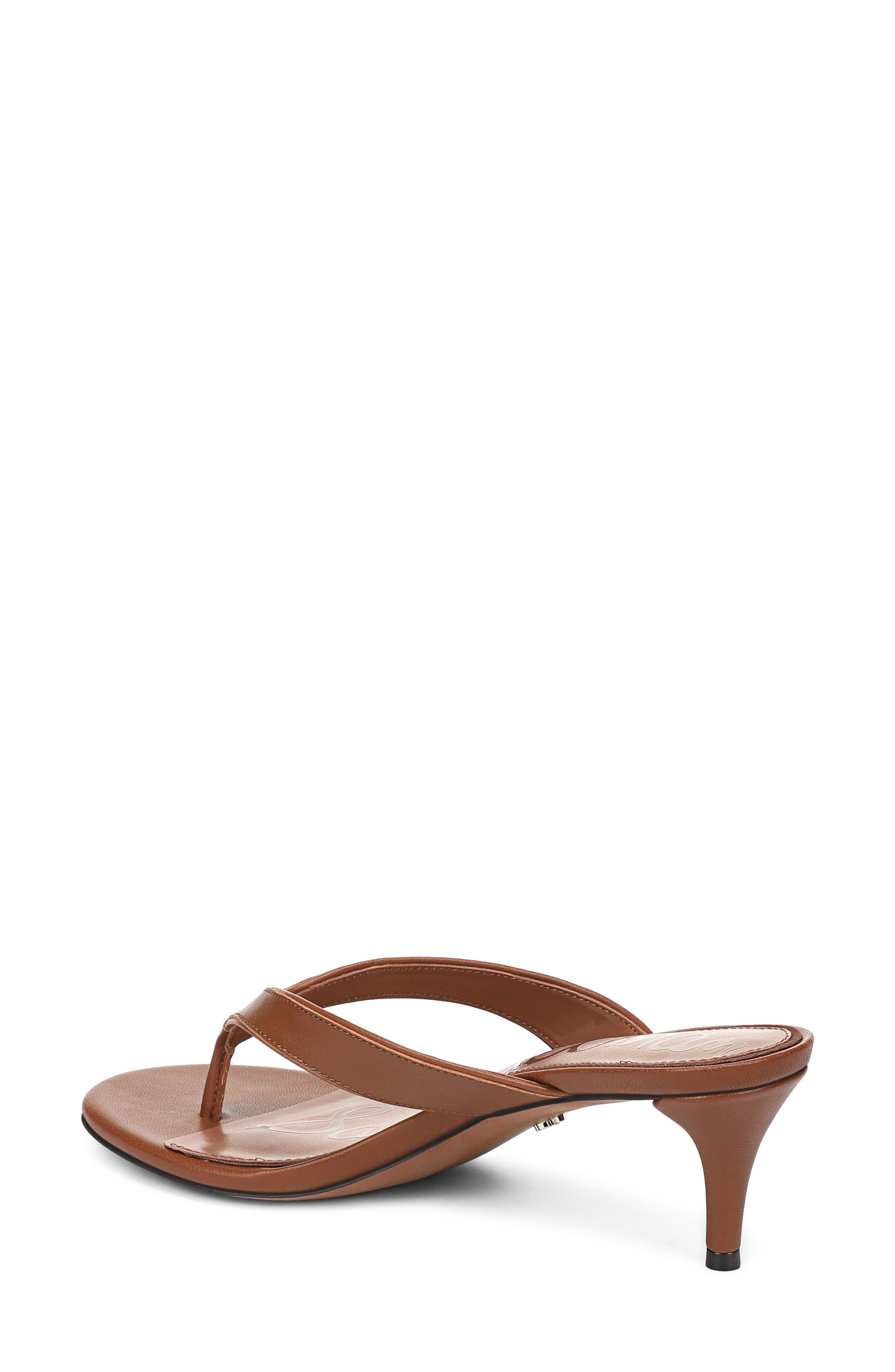 Sam Edelman Amie Kitten Heel Flip Flop, Alternate, color, Rich Cognac