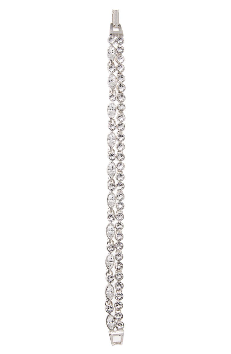 Oscar de la Renta Crystal Double Tennis Bracelet, Main, color,