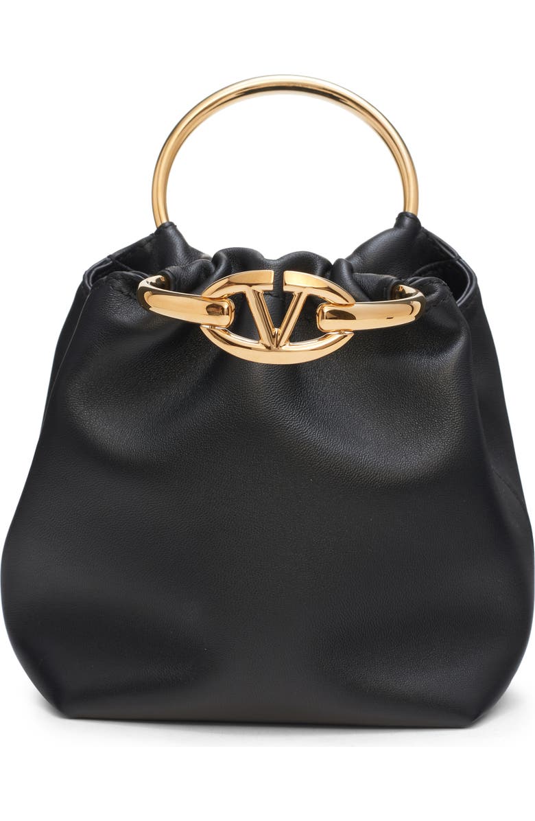 Valentino Garavani Small Carry Secrets Leather Bucket Bag, Alternate, color,