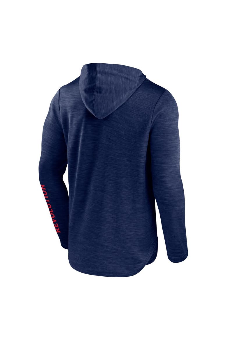 Men's Fanatics Branded Navy New England Revolution First Period Space-Dye Pullover Hoodie, Alternate, color, Navy