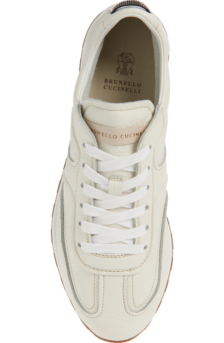 Brunello Cucinelli Leather Sneaker, Alternate, color, Ivory