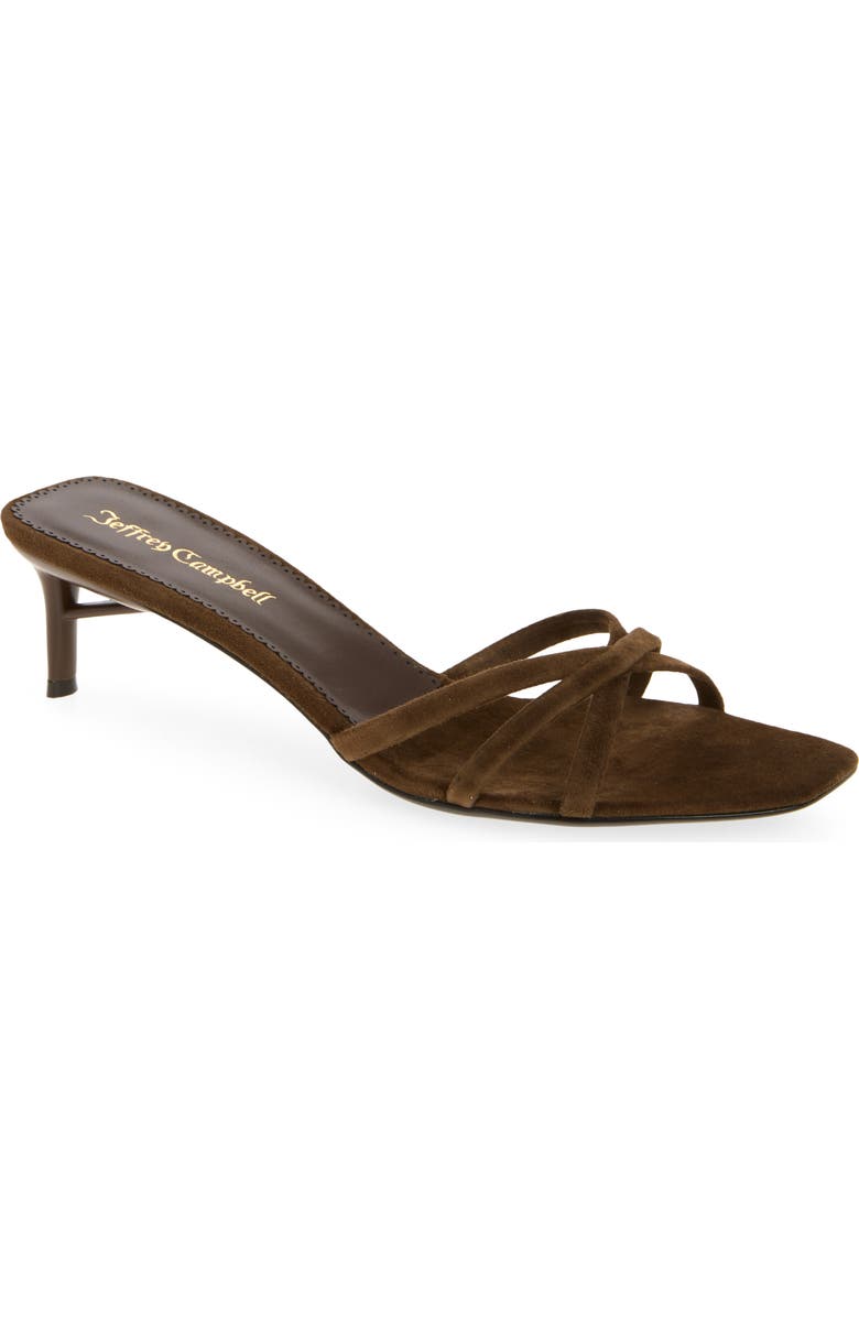 Jeffrey Campbell Nicoise Slide Sandal, Main, color, Brown Suede