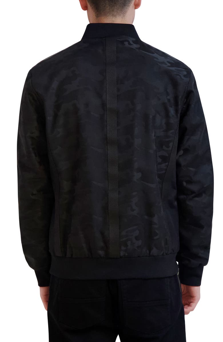 KARL LAGERFELD PARIS Camo Bomber Jacket, Alternate, color, 