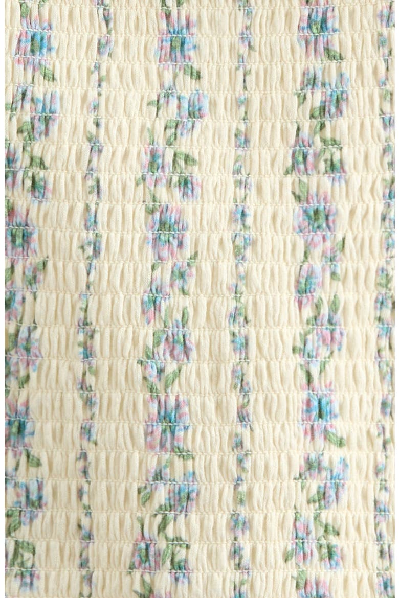 Kids' Floral Smocked Top, Alternate, color, IVORY EGRET KIMBERLY FLORAL